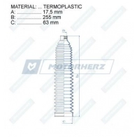 Пыльник рулевой рейки MOTORHERZ 1440602696 RDZ0505MG BXZ N4K - Изображение 2