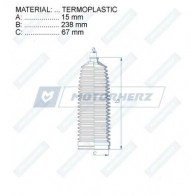 Пыльник рулевой рейки MOTORHERZ 9H 7JV 1440602701 RDZ0511MG - Изображение 2