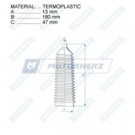 Пыльник рулевой рейки MOTORHERZ 1440602703 RDZ0513MG I0RDA I - Изображение 2