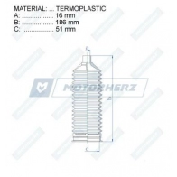 Пыльник рулевой рейки MOTORHERZ B8 C77M RDZ0524MG 1440602714 - Изображение 2