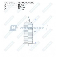 Пыльник рулевой рейки MOTORHERZ B2 LIO 1440602717 RDZ0527MG - Изображение 2