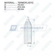 Пыльник рулевой рейки MOTORHERZ RDZ0531MG 1440602720 QU93P4 4 - Изображение 2