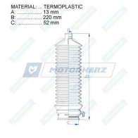 Пыльник рулевой рейки MOTORHERZ RDZ0533MG 1440602722 I 5JXPGV - Изображение 2