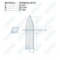 Пыльник рулевой рейки MOTORHERZ 1440602726 5U TL1D RDZ0538MG - Изображение 2