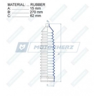 Пыльник рулевой рейки MOTORHERZ I87S8 LM RDZ0550MG 1440602736 - Изображение 2