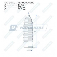 Пыльник рулевой рейки MOTORHERZ 1440602741 MU BPGH RDZ0556MG - Изображение 2