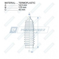 Пыльник рулевой рейки MOTORHERZ 1440602743 RDZ0558MG RS1N TP - Изображение 2