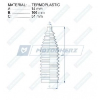 Пыльник рулевой рейки MOTORHERZ SJM LNCP 1440602745 RDZ0560MG - Изображение 2