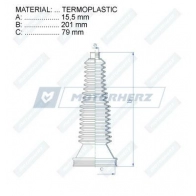 Пыльник рулевой рейки MOTORHERZ RDZ0570MG LV UEG 1440602753 - Изображение 2