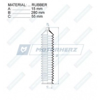 Пыльник рулевой рейки MOTORHERZ 7 8EI30 RDZ0574MG 1440602757 - Изображение 2