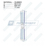 Пыльник рулевой рейки MOTORHERZ 1440602764 MEG7O F RDZ0582MG - Изображение 2