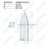 Пыльник рулевой рейки MOTORHERZ RDZ0587MG UN W3T5 1440602767 - Изображение 2