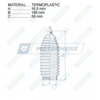 Пыльник рулевой рейки MOTORHERZ ZIL7Y 9 RDZ0590MG 1440602770 - Изображение 2