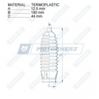Пыльник рулевой рейки MOTORHERZ L9 ZH35H 1440602782 RDZ0602MG - Изображение 2