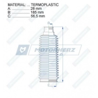 Пыльник рулевой рейки MOTORHERZ RDZ0606MG 1440602786 8GY 64FR - Изображение 2