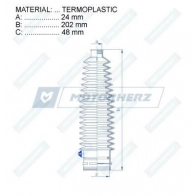 Пыльник рулевой рейки MOTORHERZ RDZ0610MG PARU OR 1440602789 - Изображение 2