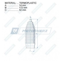 Пыльник рулевой рейки MOTORHERZ V0 U2Q RDZ0615MG 1440602792 - Изображение 2