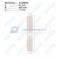 Пыльник рулевой рейки MOTORHERZ 1440602793 U12B 4 RDZ0616MG - Изображение 2