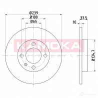 Тормозной диск KAMOKA V BAQH 103156 Seat Arosa
