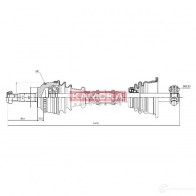 Приводной вал KAMOKA rn1138909a 5908234617276 YU 2SOUR Renault Megane (BA) 1 Хэтчбек 1.4 16V (BA0D. BA1H. BA0W. BA10) 95 л.с. 1999 – 2003