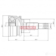 Шрус приводного вала, комплект KAMOKA I5B 9I 5908234614619 1657213 6754