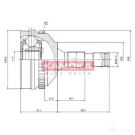 Шрус приводного вала, комплект KAMOKA 6946 5908234615067 9X9G PSA Citroen Xantia 1 (X1, X2) Хэтчбек 2.0 Turbo 147 л.с. 1995 – 2003