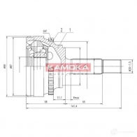 Шрус приводного вала, комплект KAMOKA 7182 GD N3XD 5908234615821 1657291