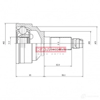 Шрус приводного вала, комплект KAMOKA VH 1YPVL 6644 Mazda MX-6 (GE) 2 Купе 2.5 24V 165 л.с. 1992 – 1997 5908234614220