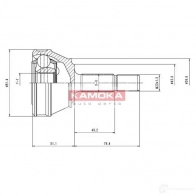 Шрус приводного вала, комплект KAMOKA 5908234612639 K 41VA1 6158 1657106