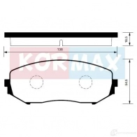 Тормозные колодки передние Suzuki vitara 05- escudo 05- KORMAX KFFP P9 KBP088 1420592474