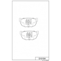 Комплект тормозных колодок, дисковый тормоз KASHIYAMA 1440072098 D1015H 30RH4O 1