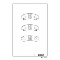 Тормозные колодки, дисковые, комплект KASHIYAMA 1424533855 D1053M R AEMZ3E Q5FRSGC