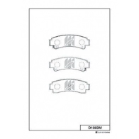 Тормозные колодки, дисковые, комплект KASHIYAMA D1069M 9T8QU 1424533858 E BKS0M