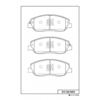 Тормозные колодки, дисковые, комплект KASHIYAMA SL83 JT Hyundai Santa Fe (DM) 3 Кроссовер 3.3 4WD 270 л.с. 2014 – наст. время 8NMZGJP D11321MH