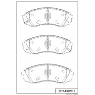 Тормозные колодки дисковые, комплект KASHIYAMA D11439MH Hyundai H1 Starex N8AHFX 3