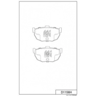 Комплект тормозных колодок, дисковый тормоз KASHIYAMA G IXIMT1 1440072112 D1156H