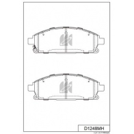 Тормозные колодки дисковые, комплект KASHIYAMA D1248MH OG96Q0 7 1439897605