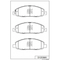 Тормозные колодки дисковые, комплект KASHIYAMA 9 I6VB7O Nissan Caravan D1253MH