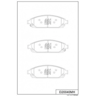 Тормозные колодки дисковые, комплект KASHIYAMA 1439897631 C D66P7F D20040MH