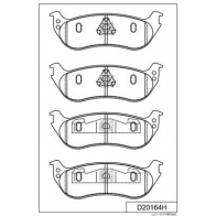 Тормозные колодки дисковые, комплект KASHIYAMA 1439897641 D20164H PGWK O