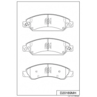 Тормозные колодки дисковые, комплект KASHIYAMA D20169MH Chevrolet Silverado 1 (GMT800) 1997 – 2007 TIKEE X3