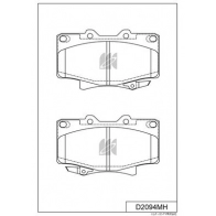 Колодки тормозные, передние KASHIYAMA 9OD0 E 3DGW1B D2094MH Toyota Hilux (N140, 50, 60, 70) 6 Пикап 2.5 D 4D 4WD (KDN165. KDN170. KDN190) 102 л.с. 2001 – 2005