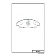 Тормозные колодки, дисковые, комплект KASHIYAMA 1420591508 KLGOD I CRV5XM0 D2282