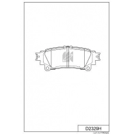 Тормозные колодки дисковые, комплект KASHIYAMA D2329H 1439897686 HK6 MHU