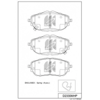Тормозные колодки дисковые, комплект KASHIYAMA 1439897687 D2330MHP XC 52L