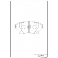 Тормозные колодки дисковые, комплект KASHIYAMA Lexus UX (A10) 1 Кроссовер 300e (KMA10) 204 л.с. 202004 – 2025 GKAU Y4 D2366