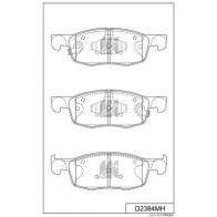 Комплект тормозных колодок, дисковый тормоз KASHIYAMA D2384MH 3 D1GK 1440072143