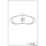 Тормозные колодки дисковые, комплект KASHIYAMA D9H 7NP5 D3119H Ford Ranger 4 (ER, EQ) Пикап 2.5 TD 4x4 109 л.с. 1999 – 2006