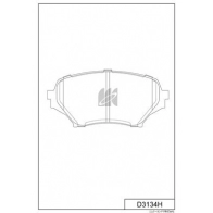 Тормозные колодки дисковые, комплект KASHIYAMA D3134H 1439897719 AK79 JM