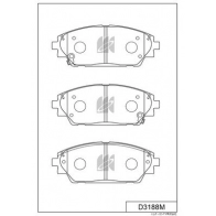 Тормозные колодки дисковые, комплект KASHIYAMA YXK 723 Mazda CX-3 (DK) 1 Кроссовер 2.0 121 л.с. 2018 – наст. время D3188M